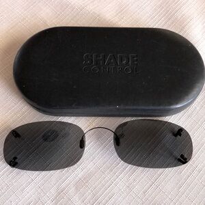 Shade Control clip on sunglasses with case